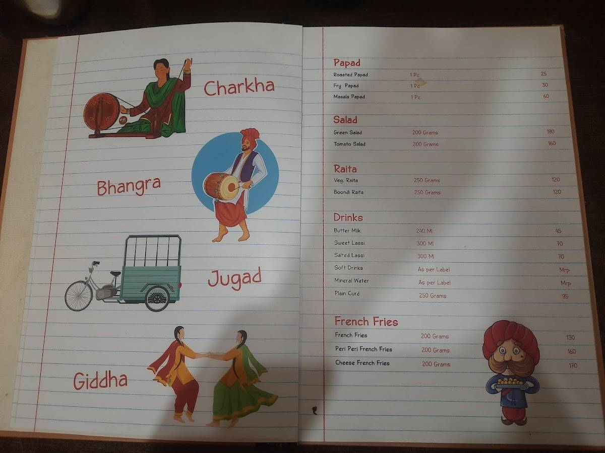 Sardar Hotel- Dayapar menu