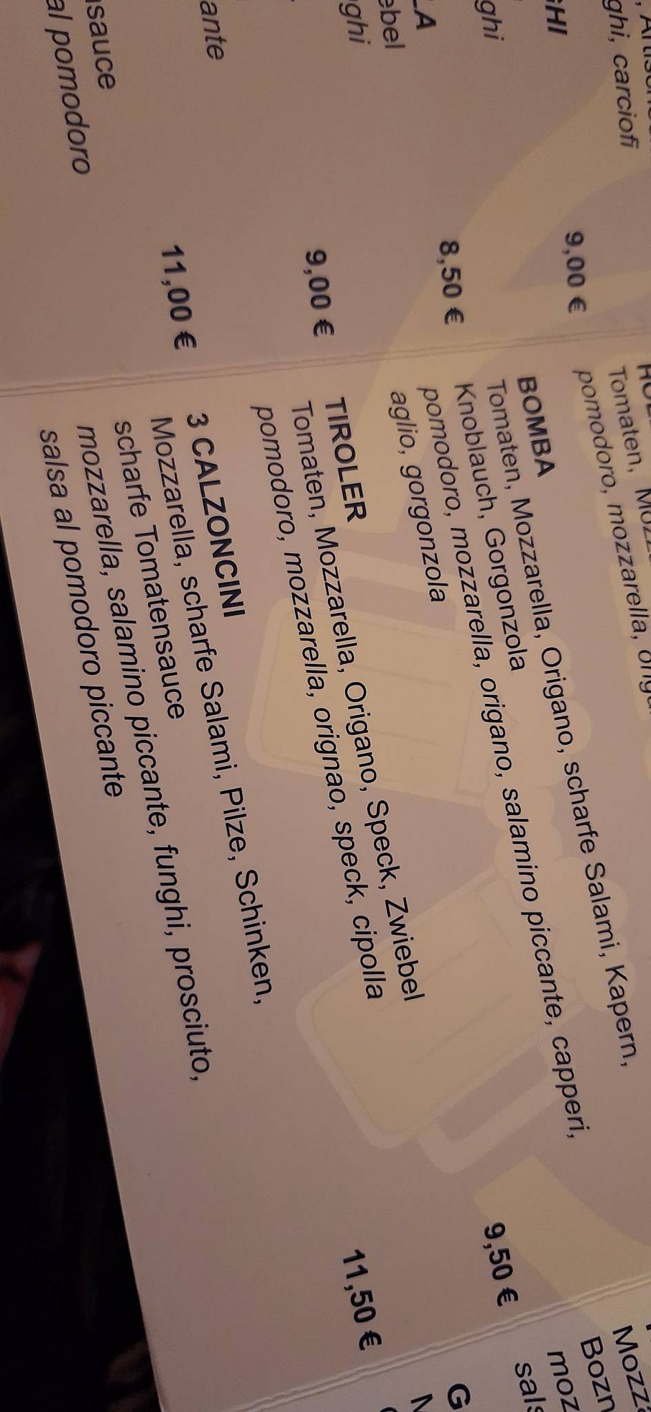 Menu di Sarner Forellenzucht 