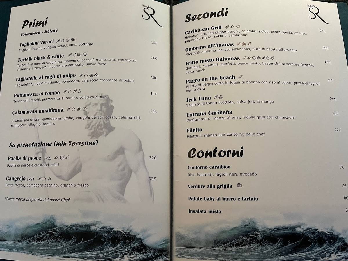 Menu de Sea-Re