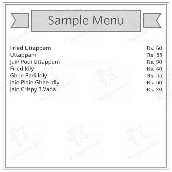 Seena Bhai Tiffin Center menu