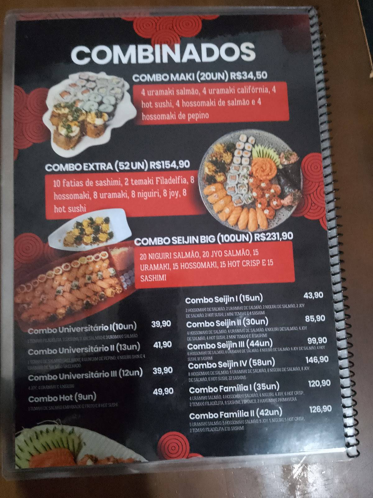 Seijin Sushi Bar cardápio