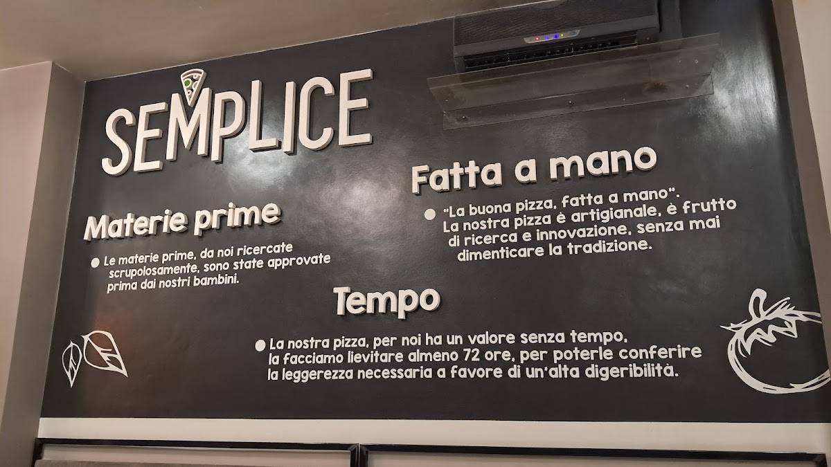 Menu di Semplice - La buona pizza, fatta a mano 