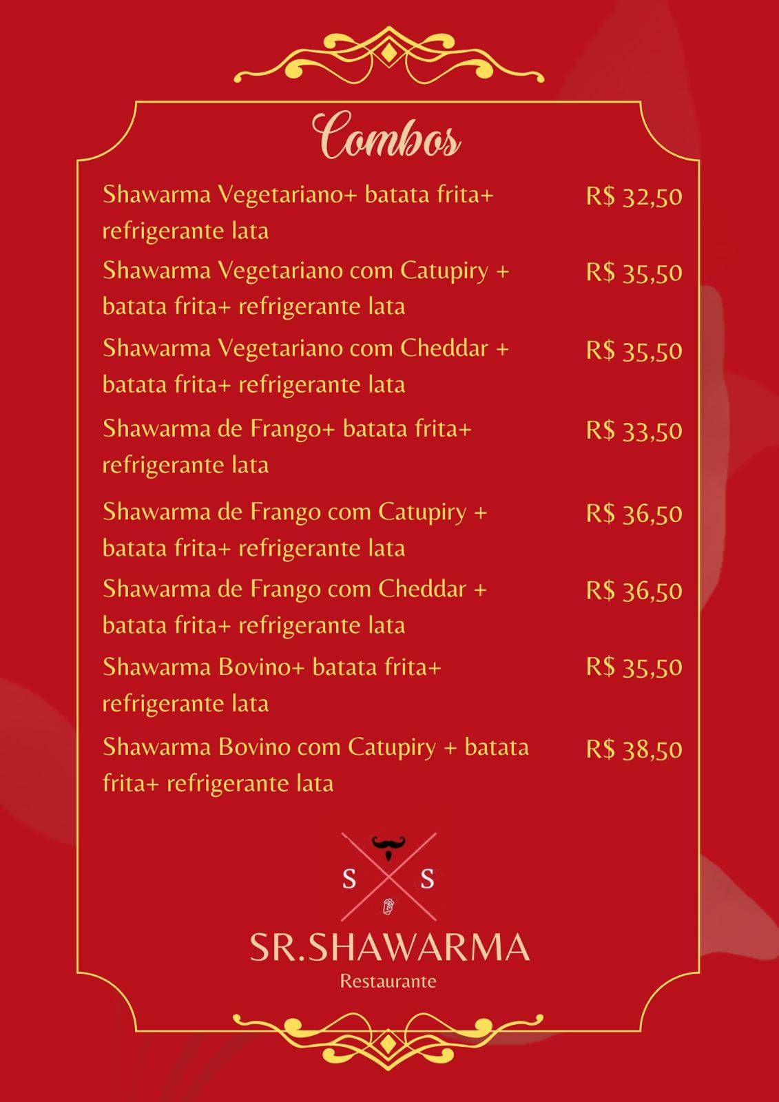 Senhor Shawarma cardápio