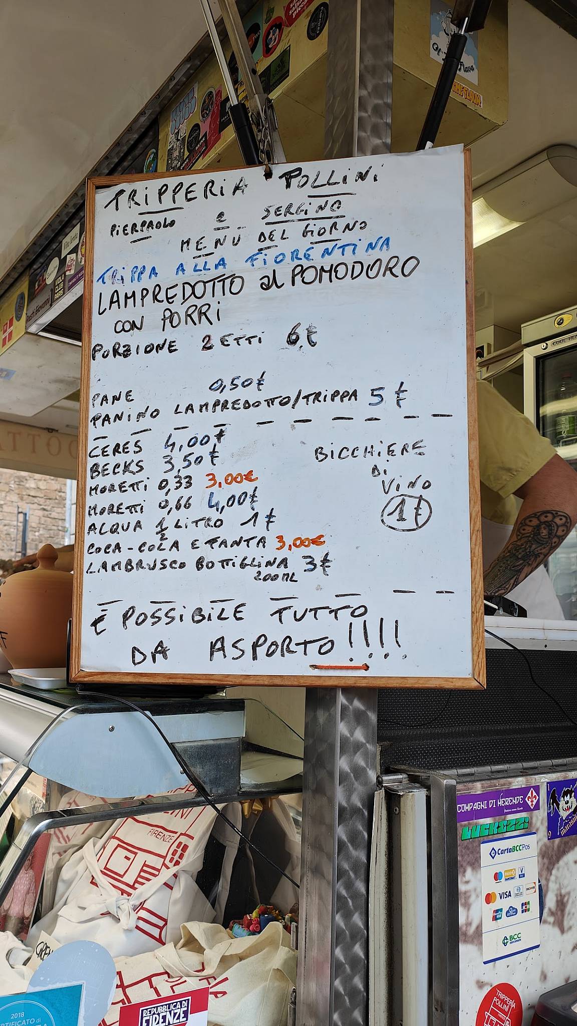Menu di Tripperia Pollini Lampredotto 