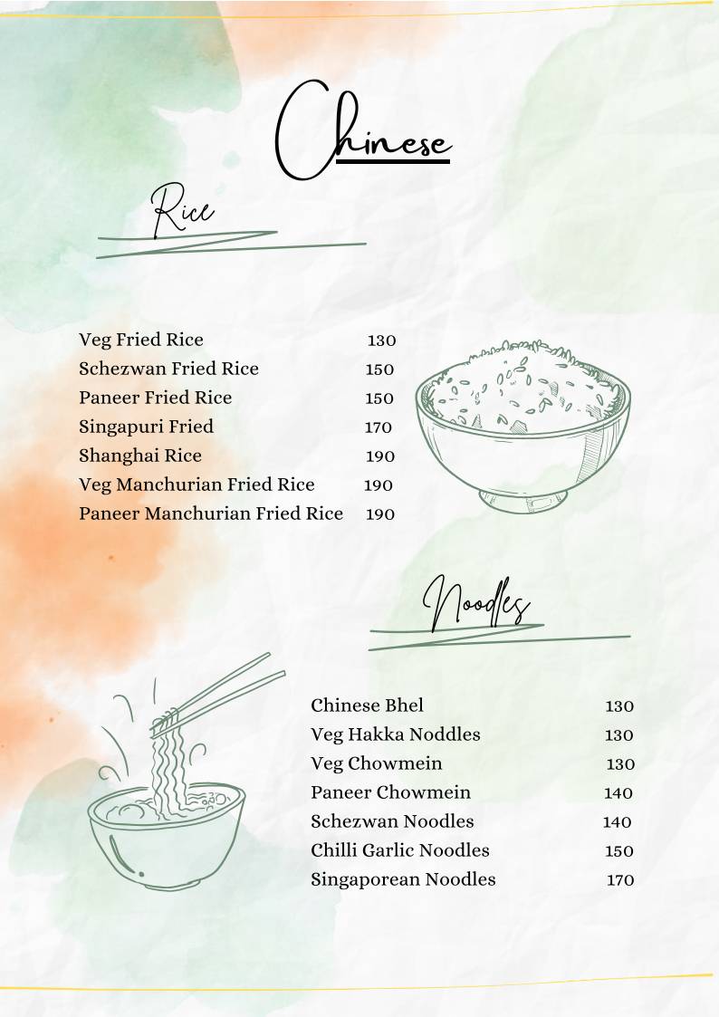 Shila’s Café menu