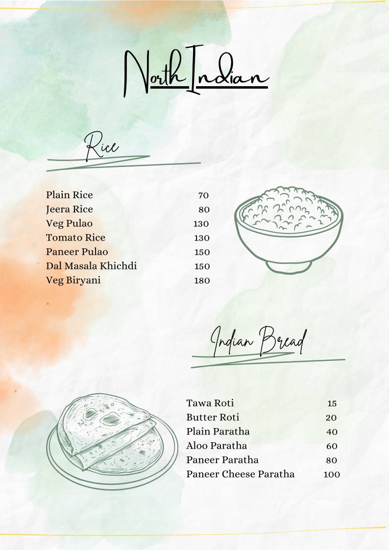 Shila’s Café menu