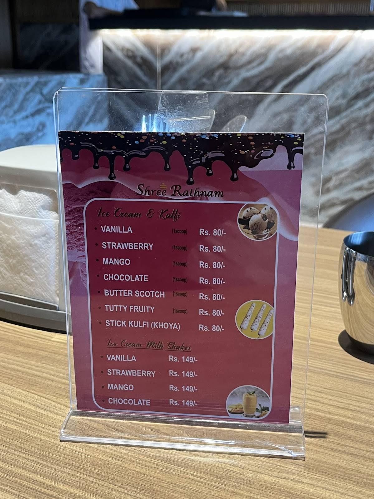 Shree Rathnam - Sector 9, Panchkula menu
