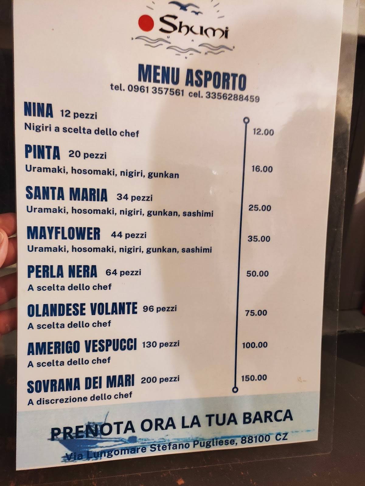 Menu di Ristorante Shumi 