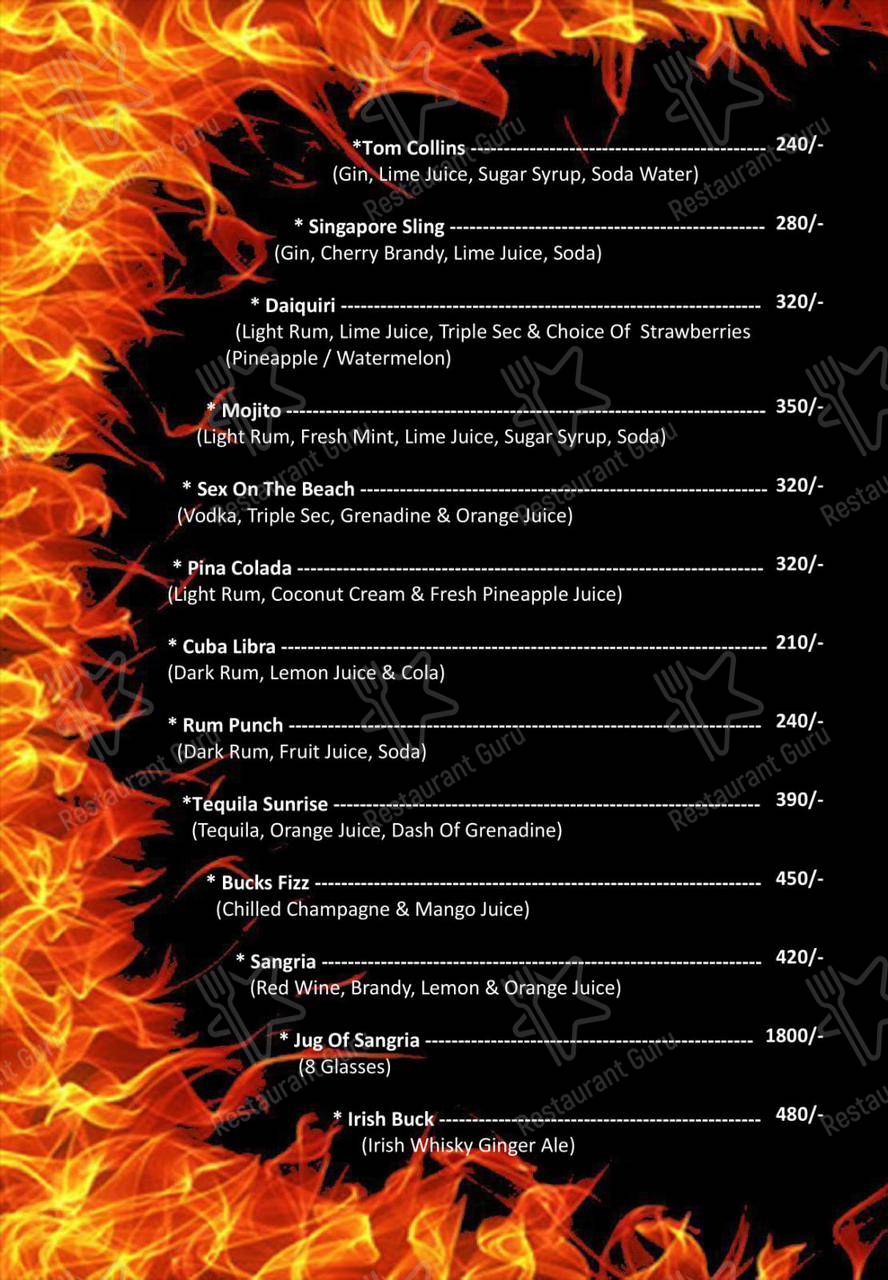 SIGDI BAR AND GRILL menu
