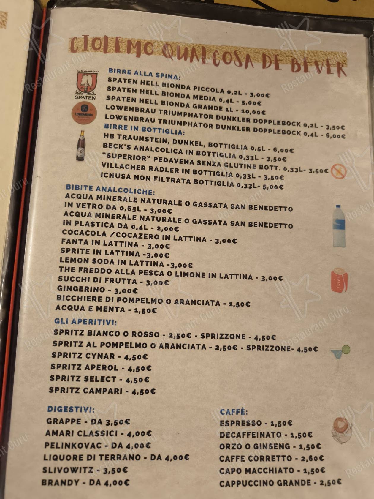 Guarda il menu di Siora Rosa