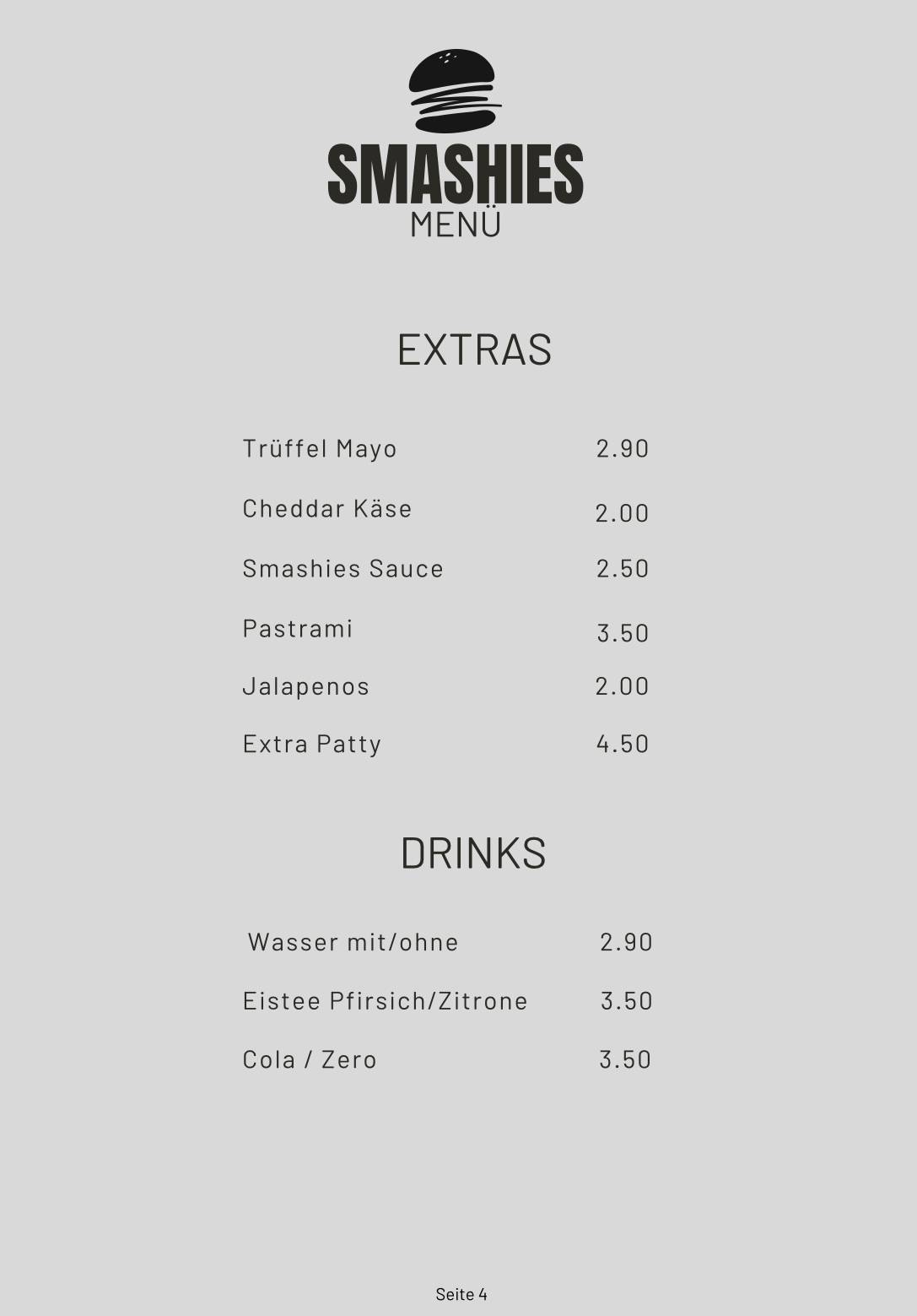 Menu di Smashies Wil 