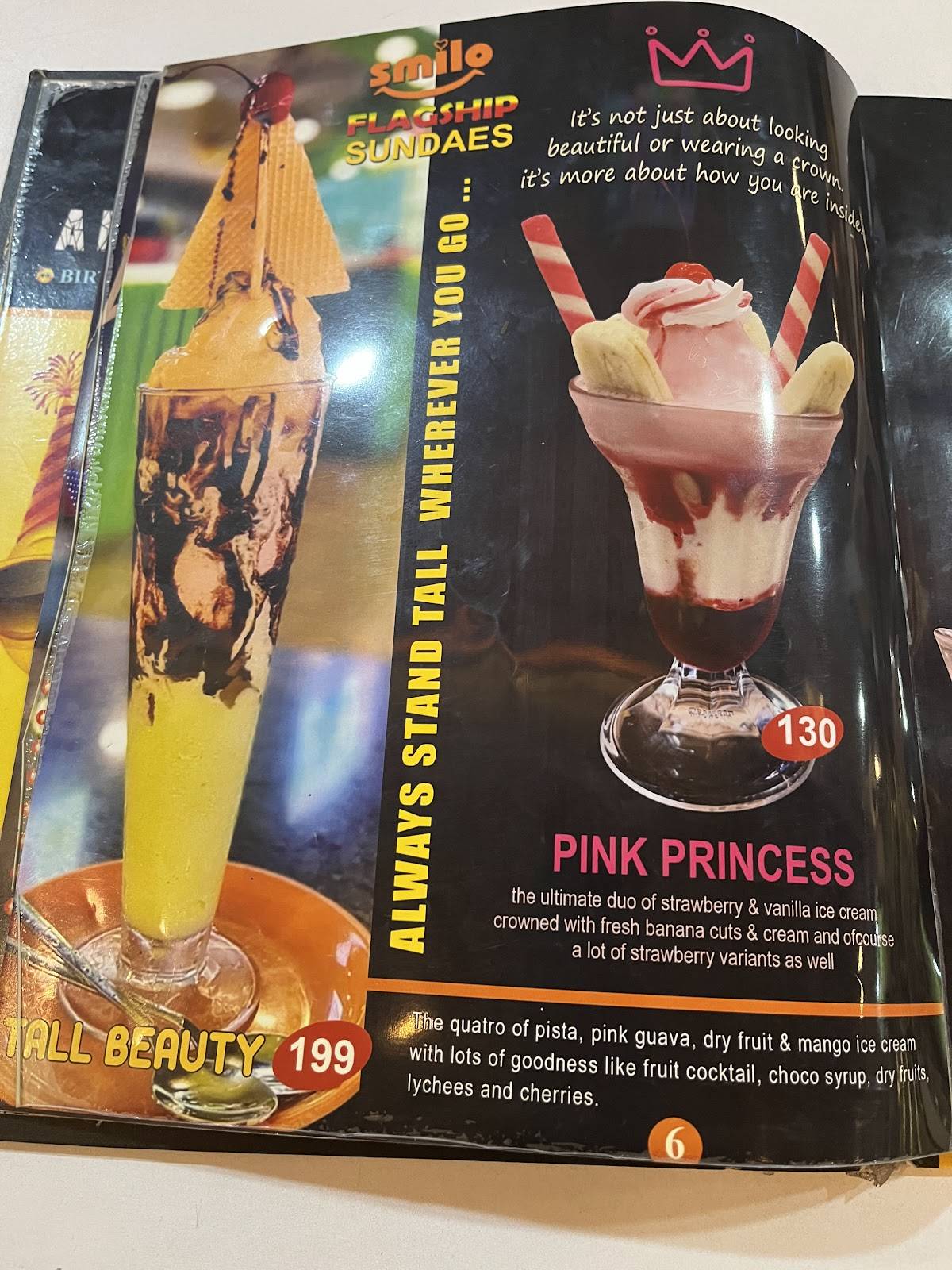 Smilo Ice Cream Parlour n Cafe menu