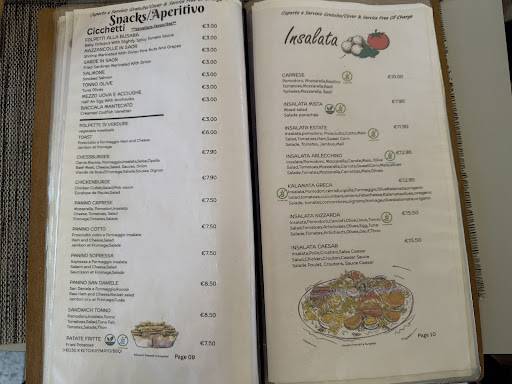 Menu di Snack Bar Castello 