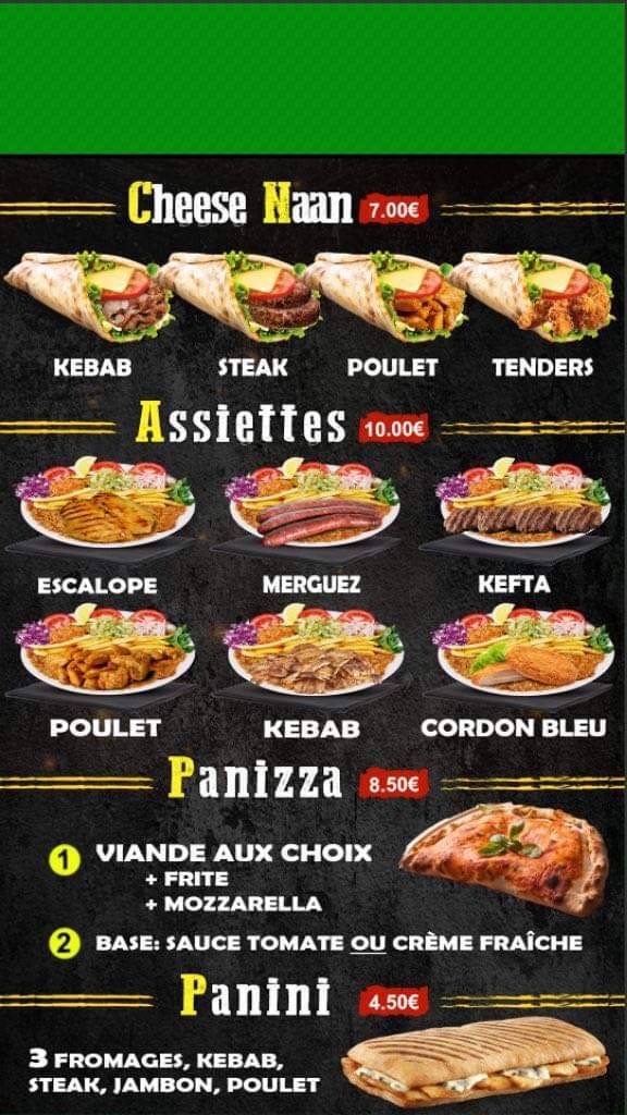 Menu de Snack Time