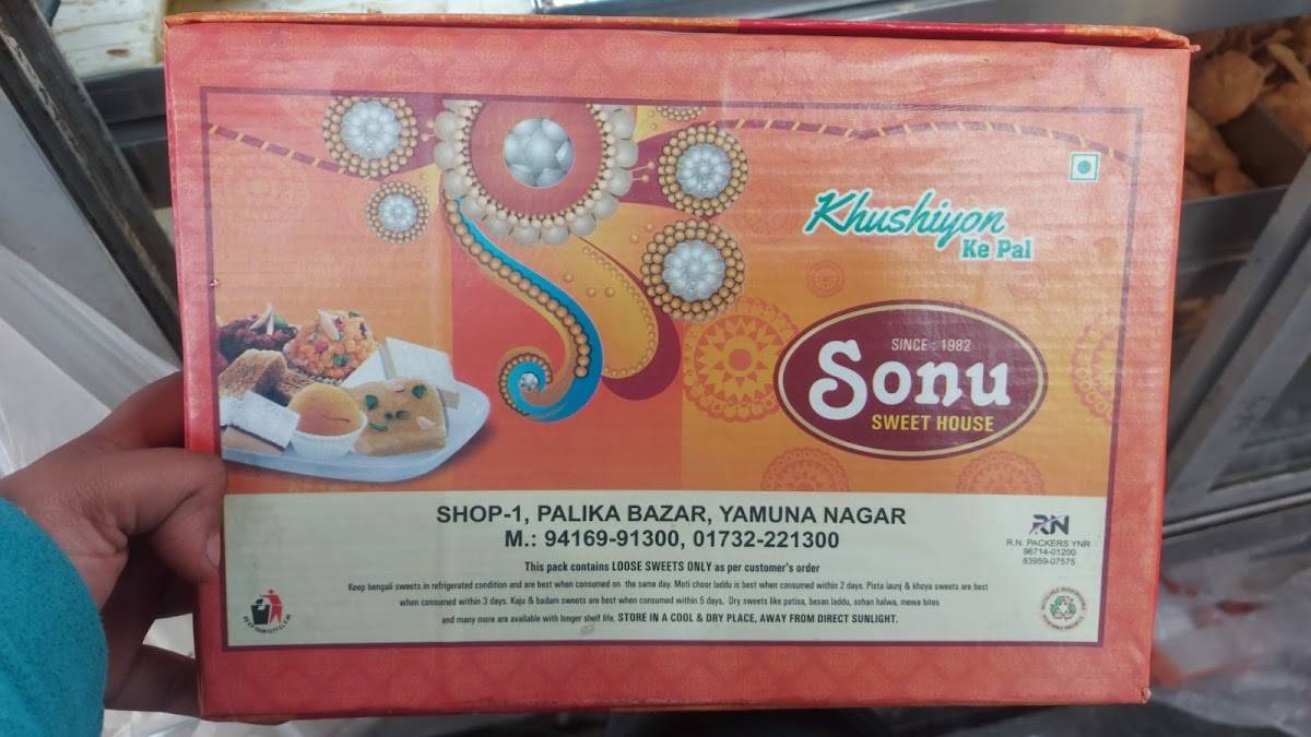 Sonu Sweet house menu
