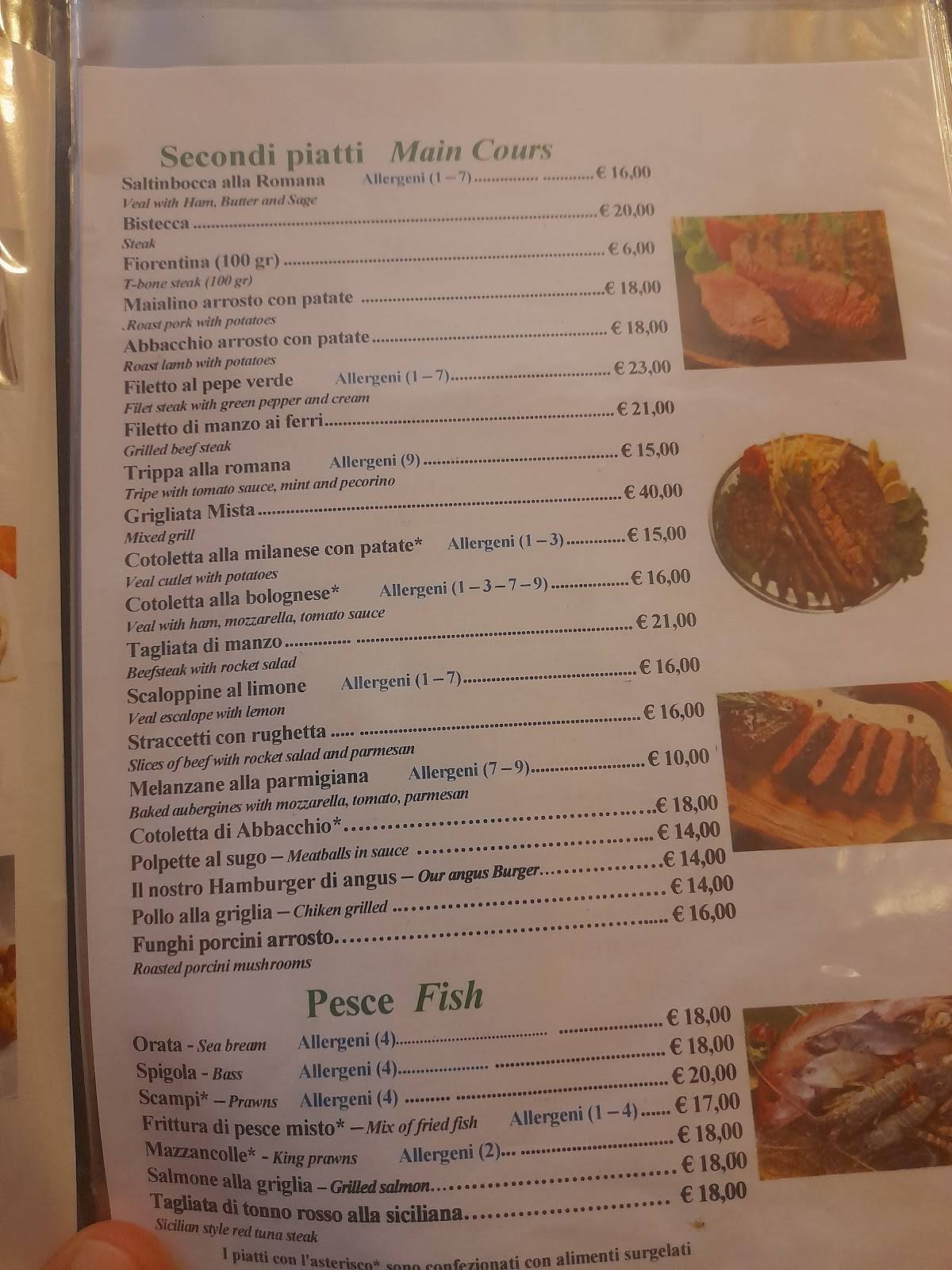 Menu di Sor' Eva 