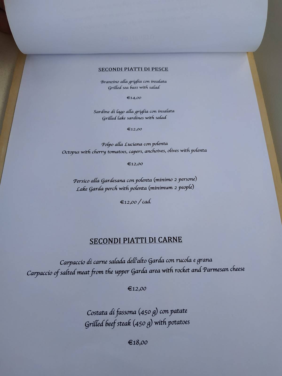 Menu di Caffettiera del lago Cremo 03 
