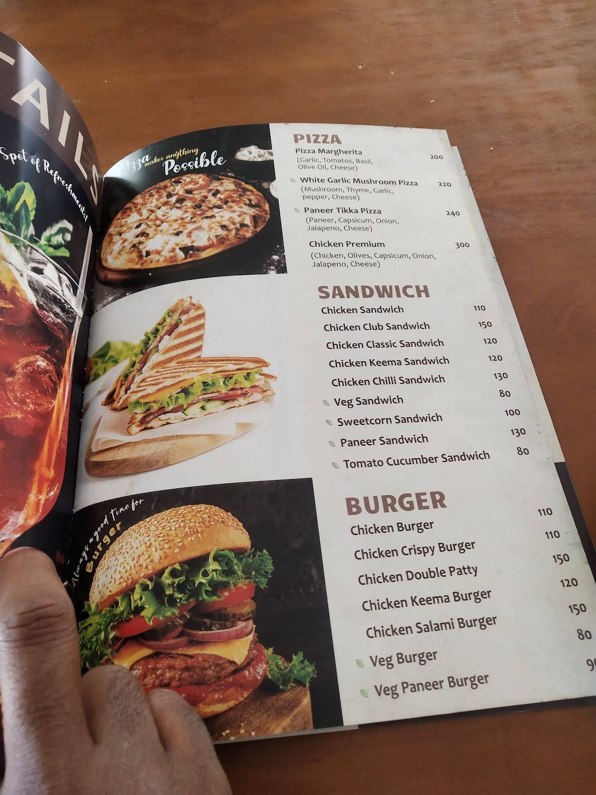 Sri Thindal Cafe menu