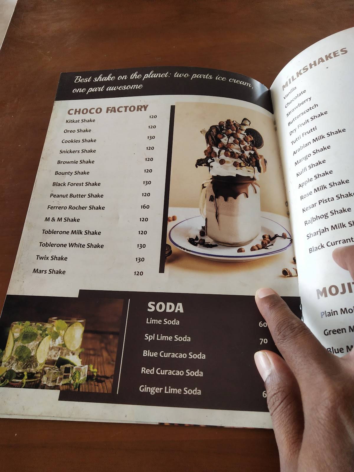 Sri Thindal Cafe menu