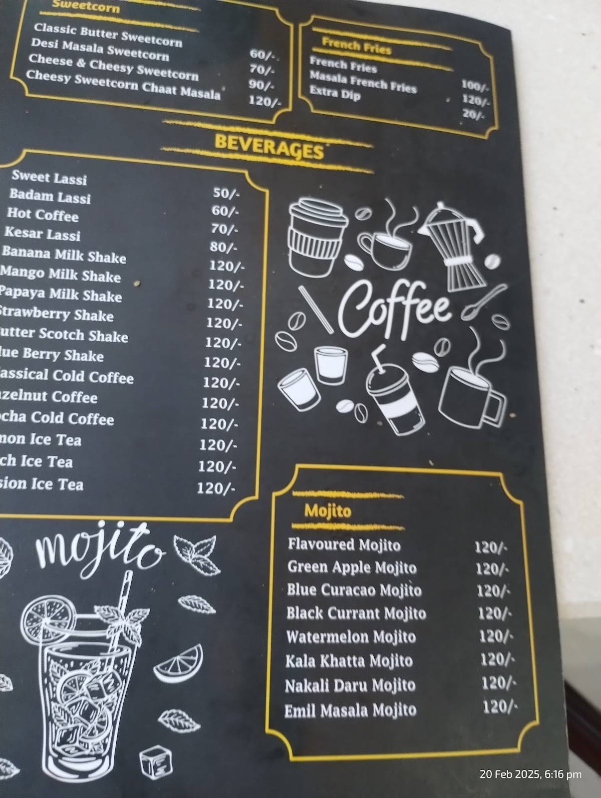 Star Pizza menu