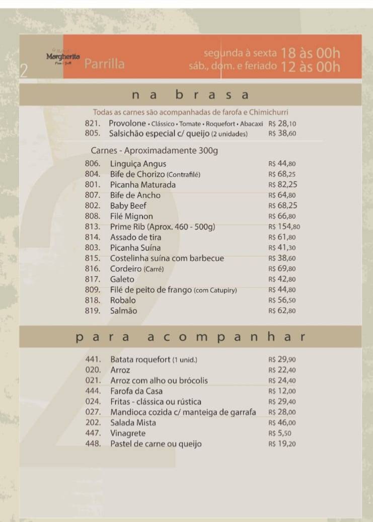 Restaurante Rancho do Boi cardápio