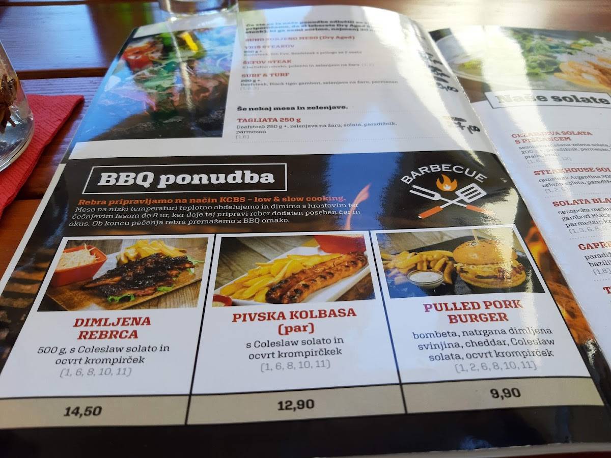 Menu di Steakhouse Salsa 