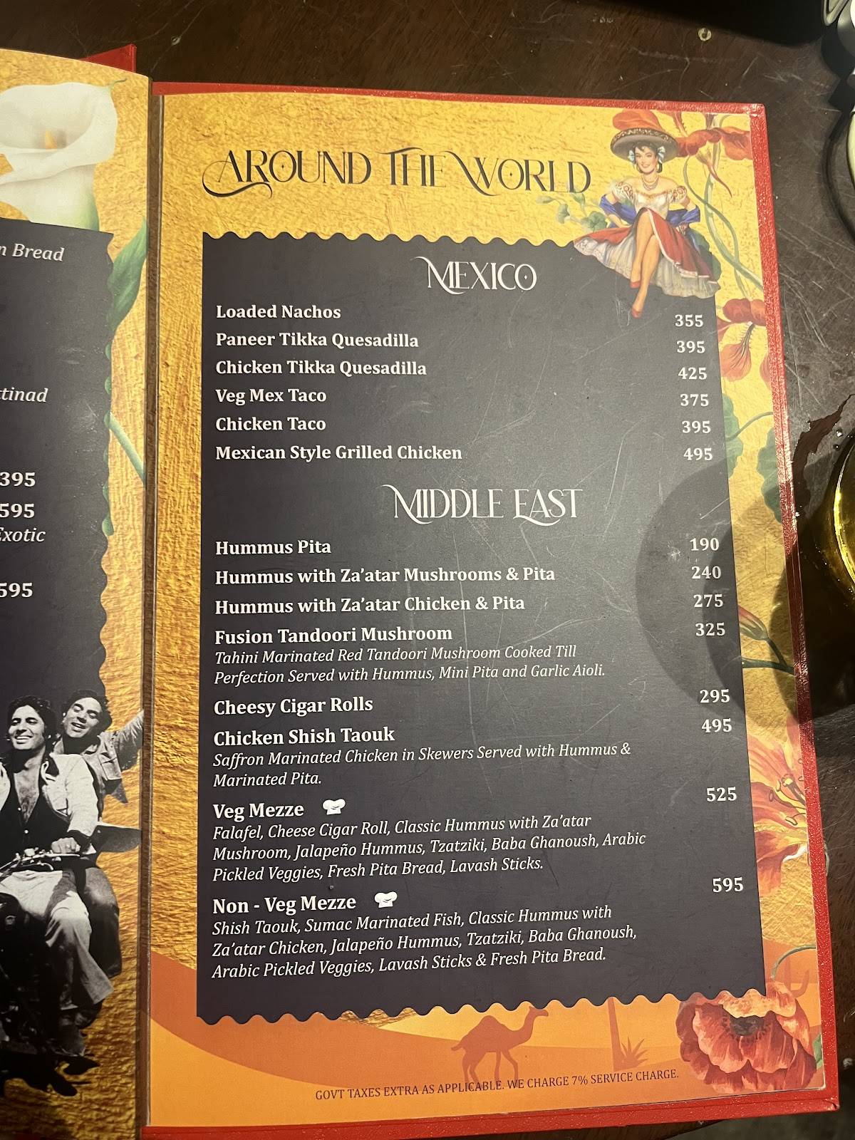 Striker Indore menu
