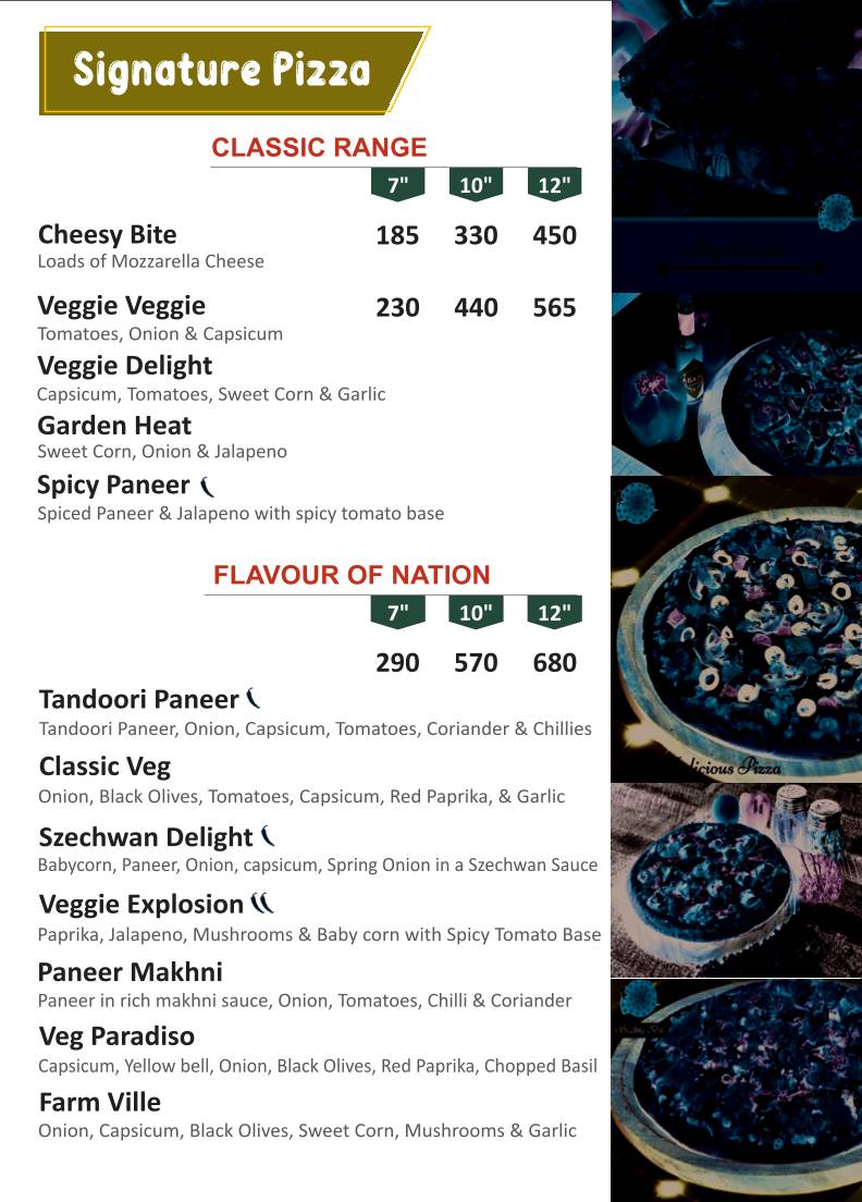 Sizzling Bite Restaurant menu