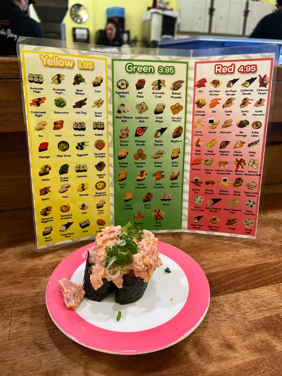 Menu at Sushi Bay restaurant, Kapolei