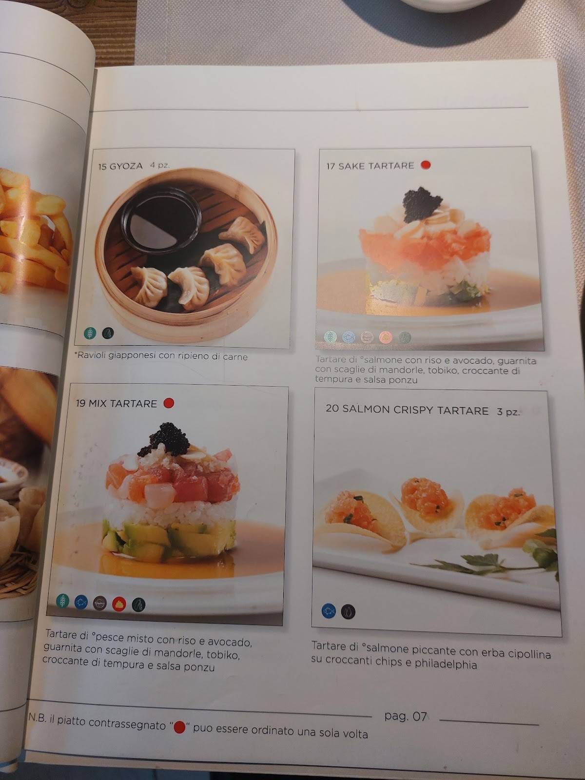 Menu di Ristorante Sushi Zero 