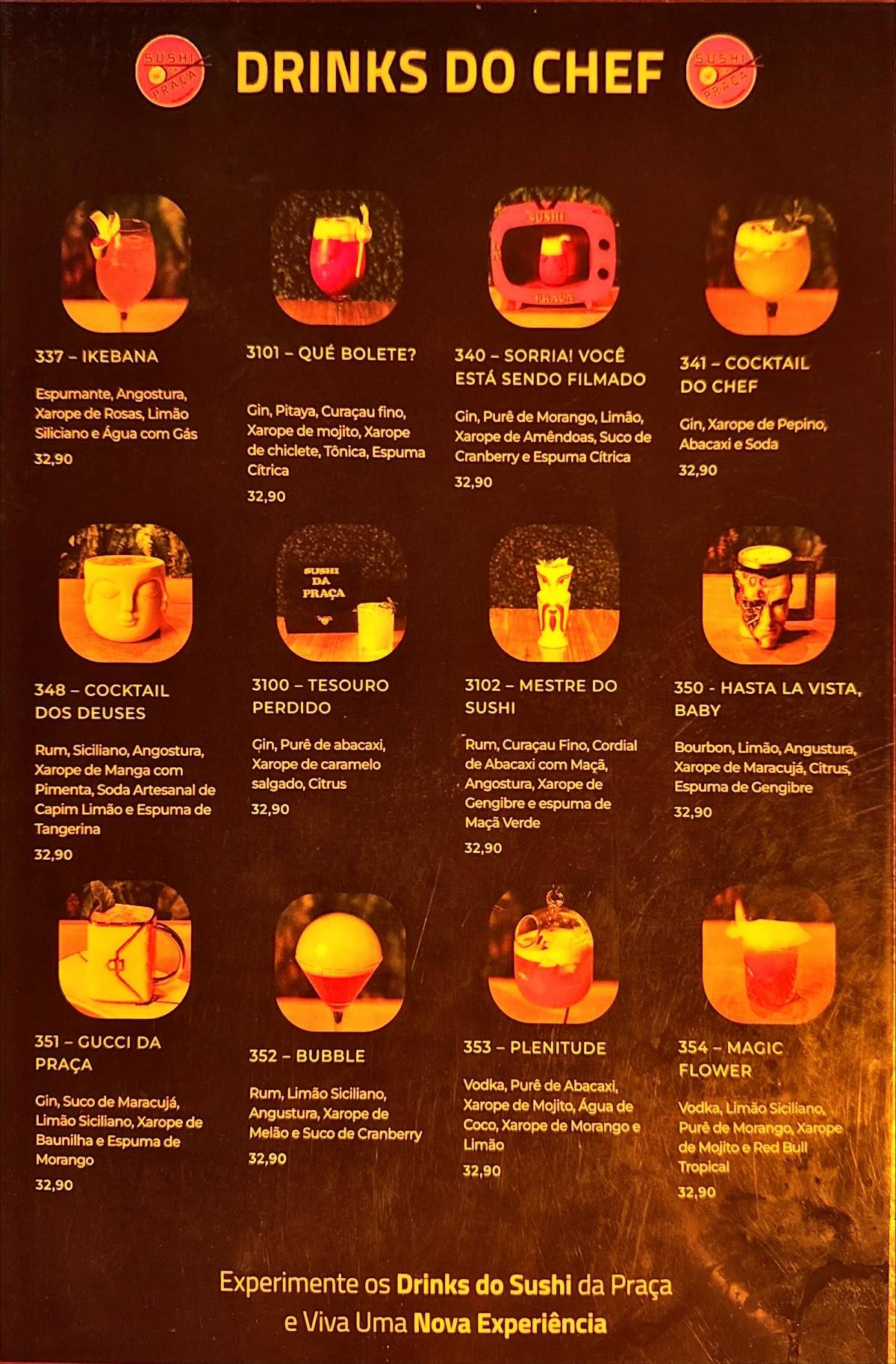 Sushi da Praça - Culinária Japonesa Freguesia cardápio