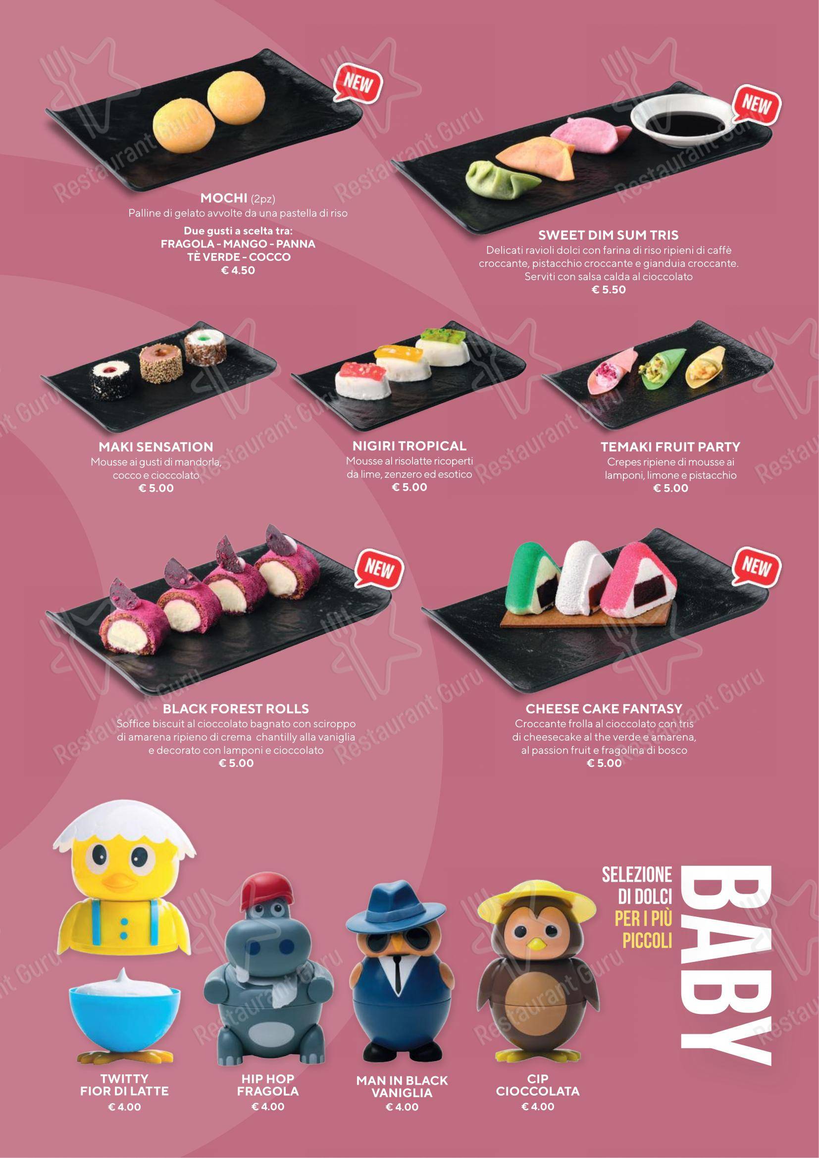 Menu di Sushiko Riva del Garda - Blue Garden - Menu bar
