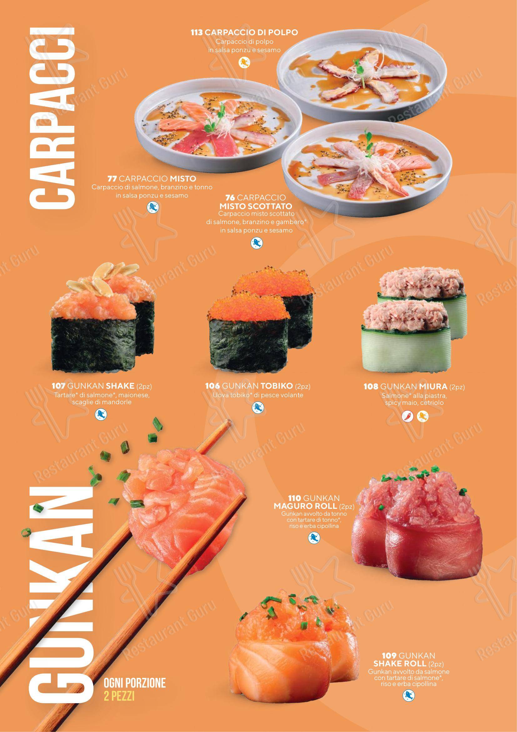 Menu bar per Sushiko Riva del Garda - Blue Garden in Riva del Garda