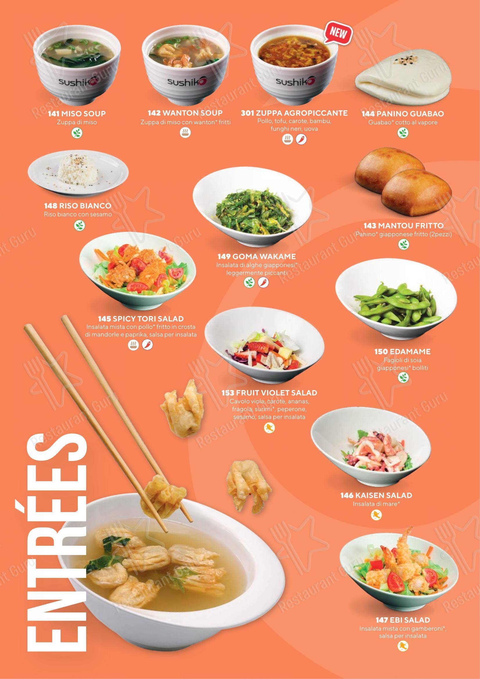 Sushiko Riva del Garda - Blue Garden in Riva del Garda - Menu bar