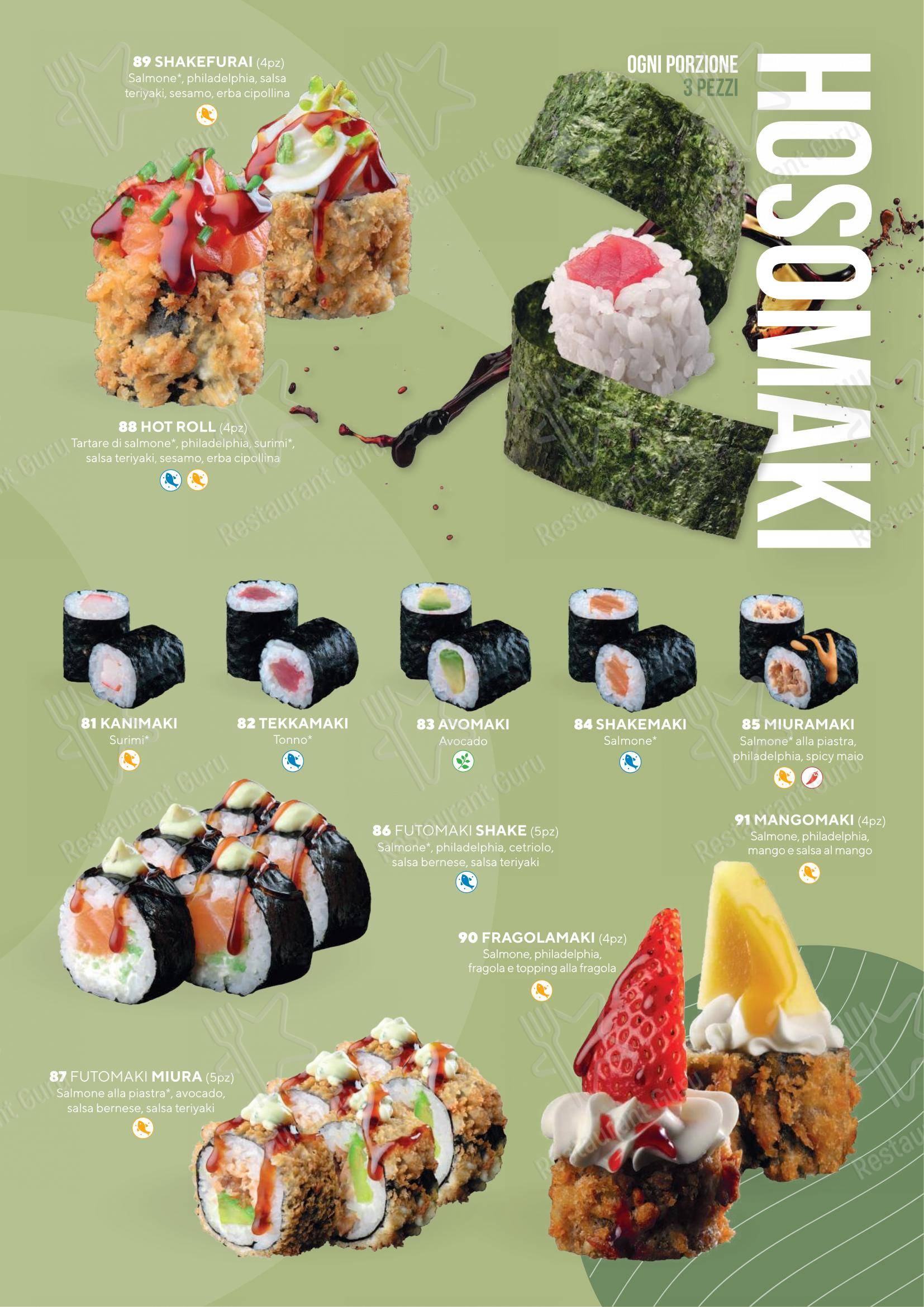 Menu bar per Sushiko Riva del Garda - Blue Garden ristorante