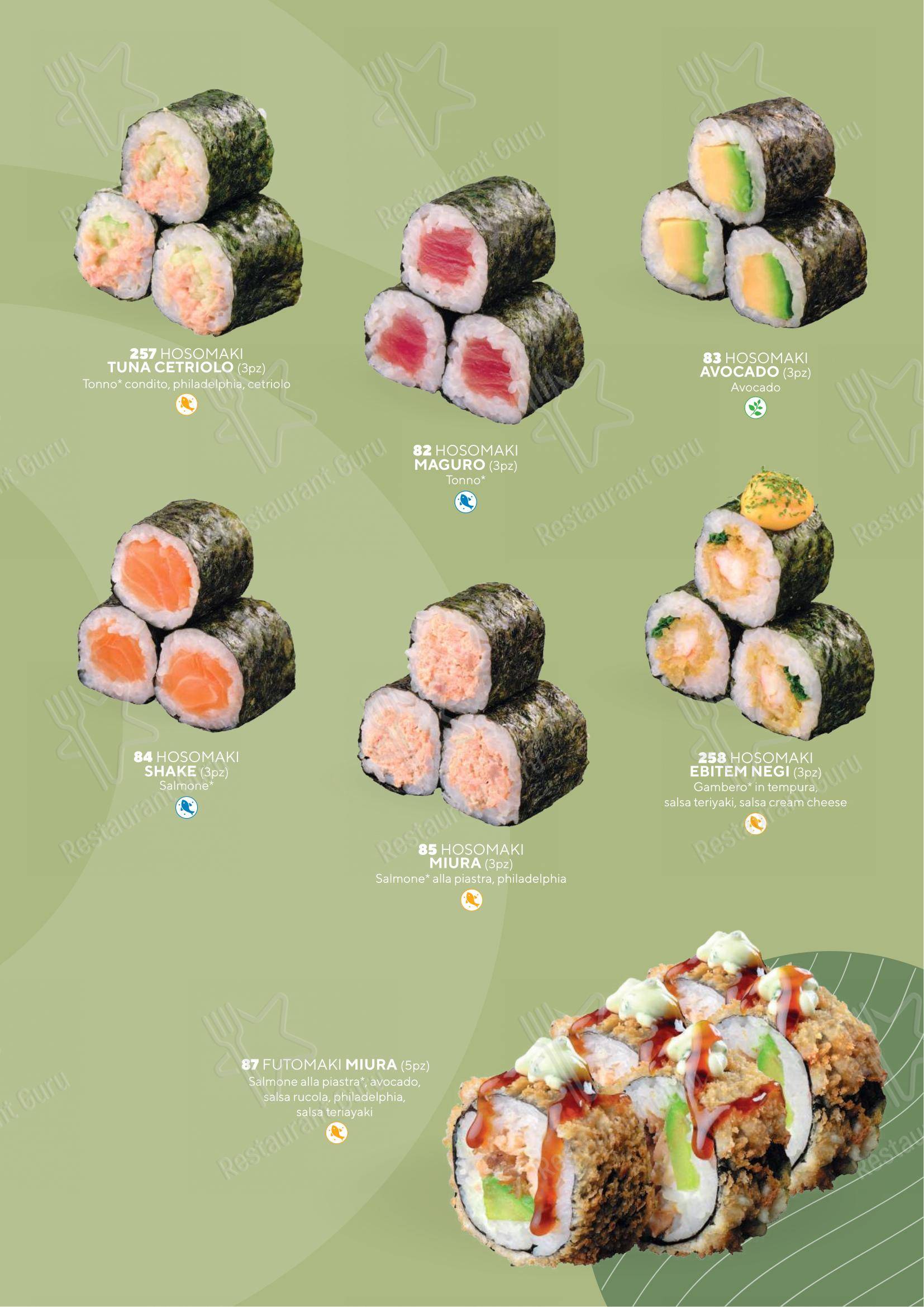 Menu di Sushiko Riva del Garda - Blue Garden - Menu