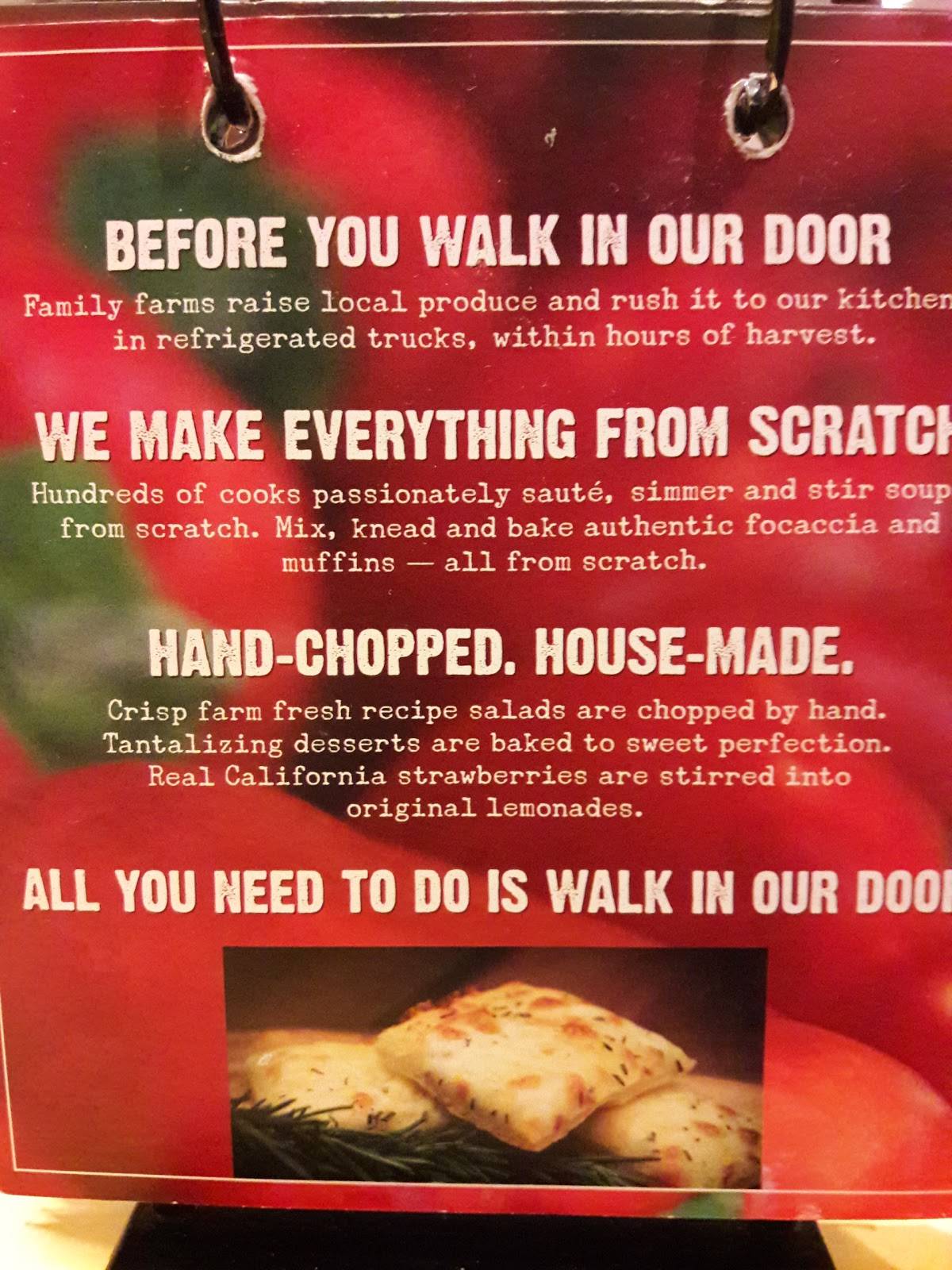 Menu at Sweet Tomatoes restaurant, Tucson, E Broadway Blvd