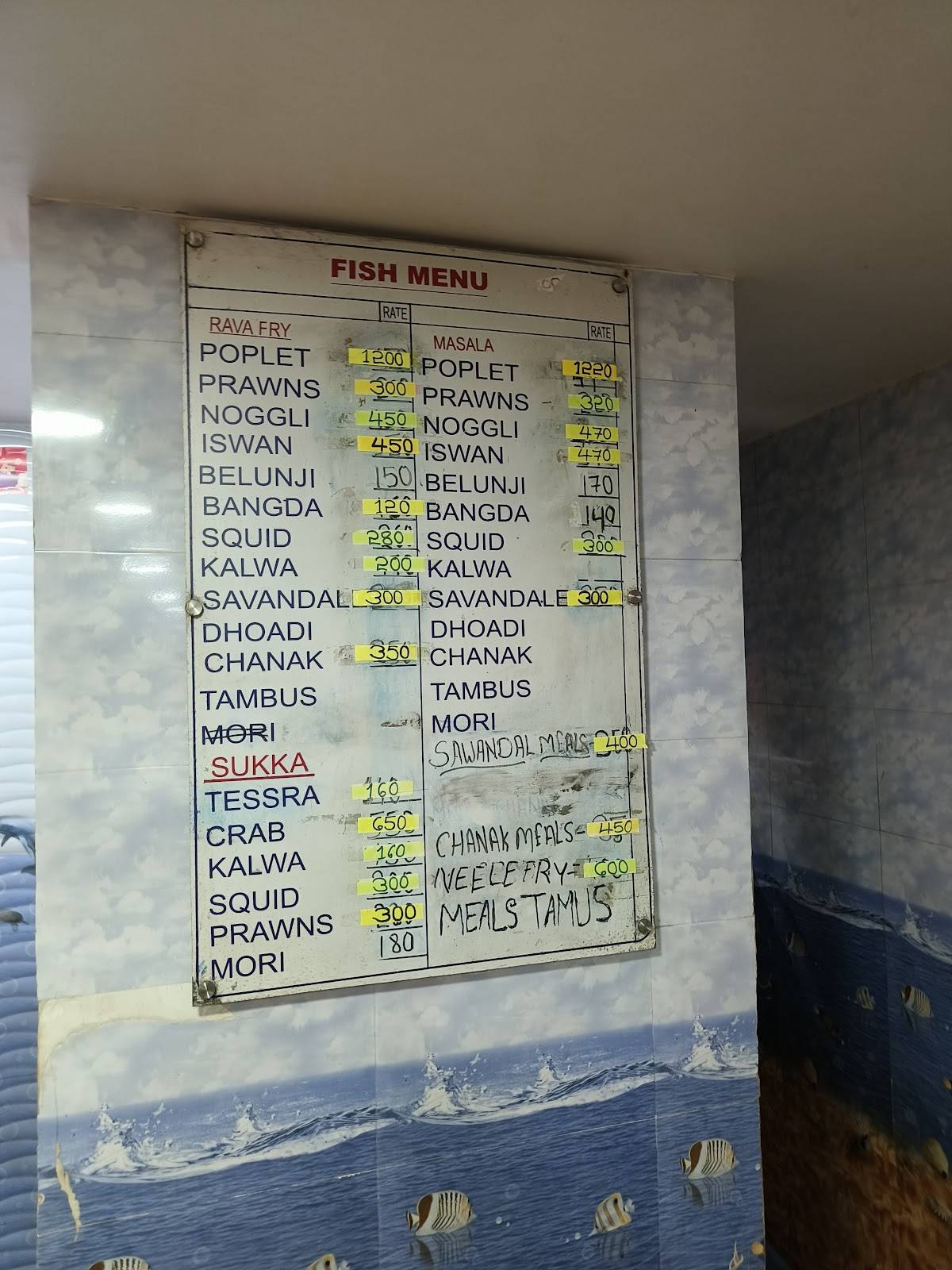 Swetha Lunch Home menu
