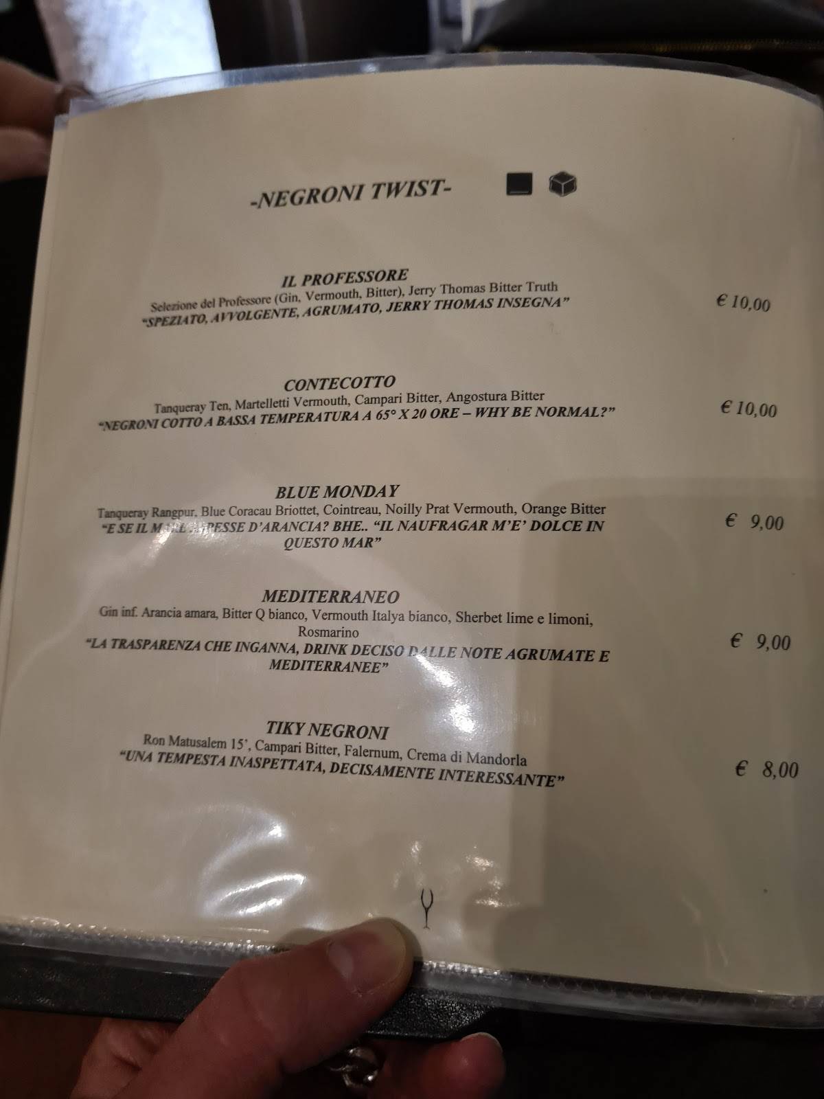 Menu di Symposion Parabiago 