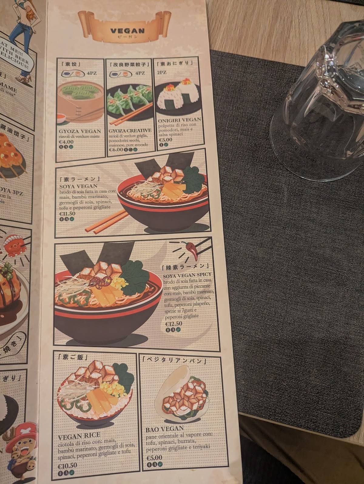 Menu di TOKII RAMEN 