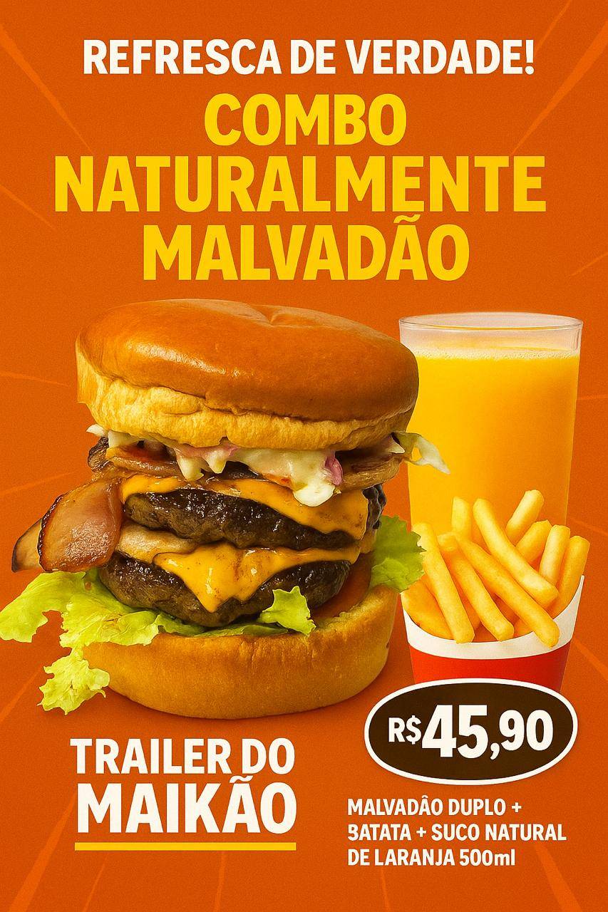 TRAILLER DO MAIKÃO HAMBURGUERIA cardápio