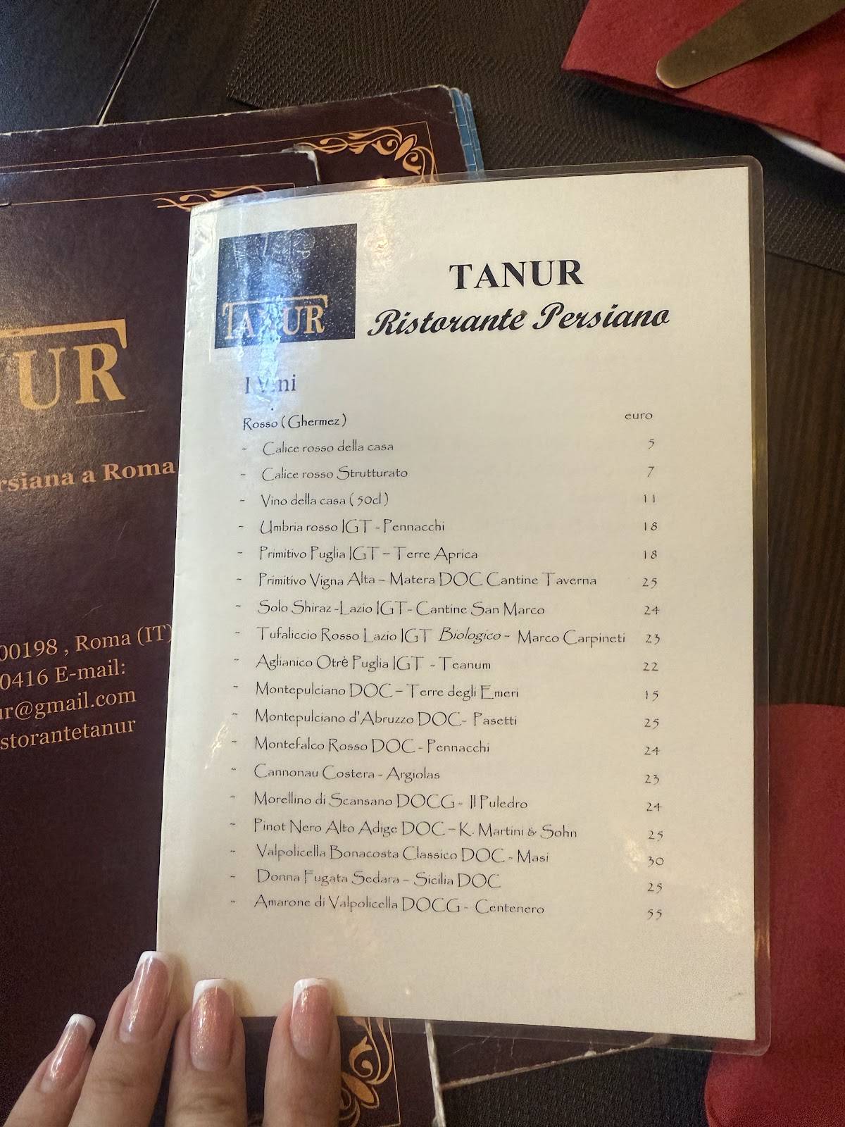Menu di Tanur Cucina Persiana 