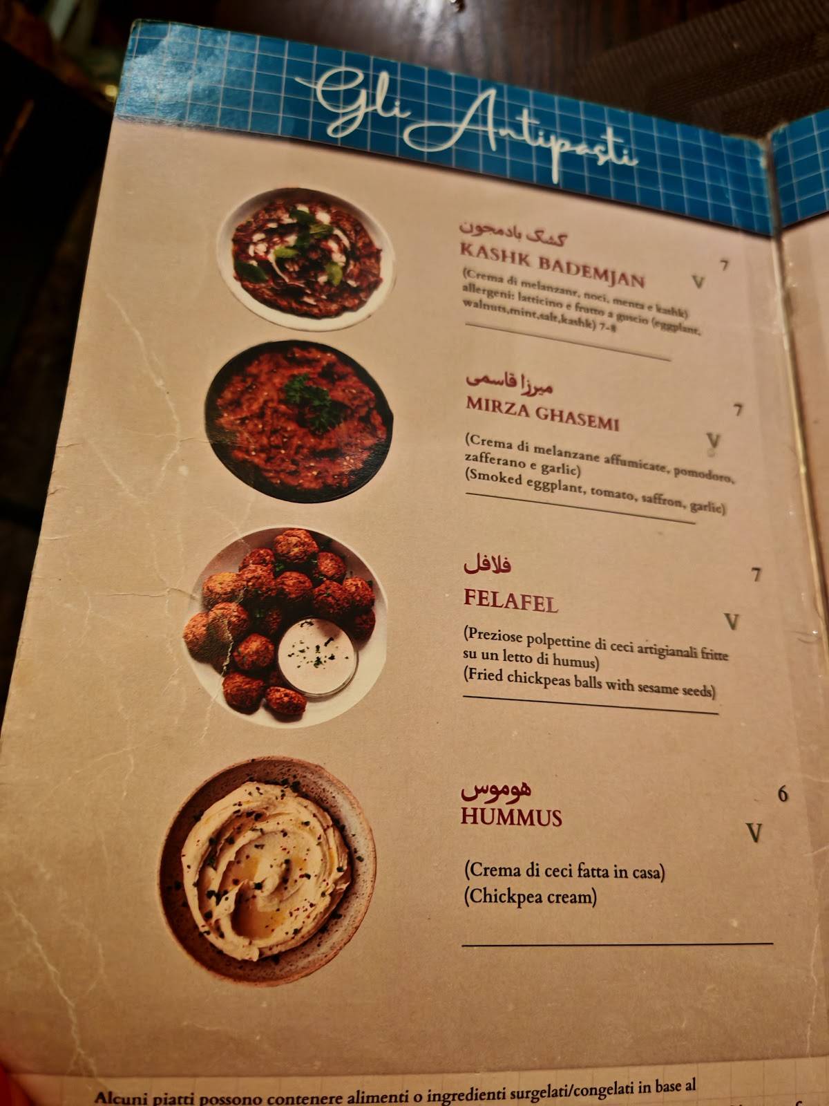 Menu di Tanur Cucina Persiana 