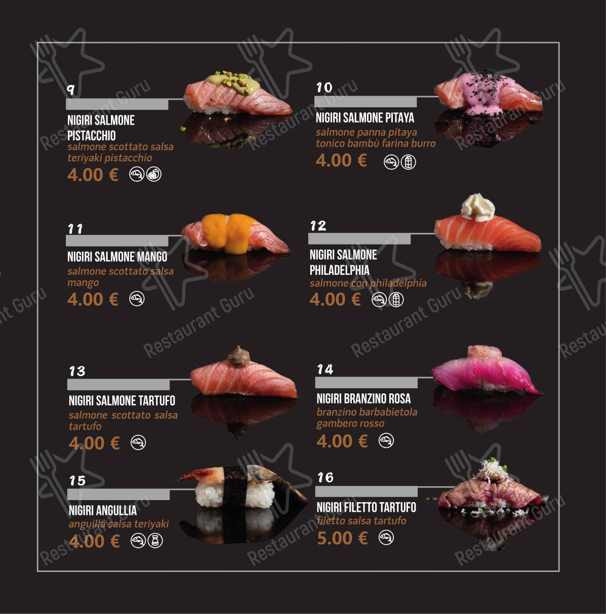 Menu per Taro Sushi in Frosinone