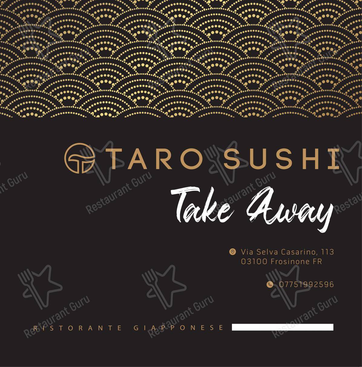 Menu per Taro Sushi ristorante