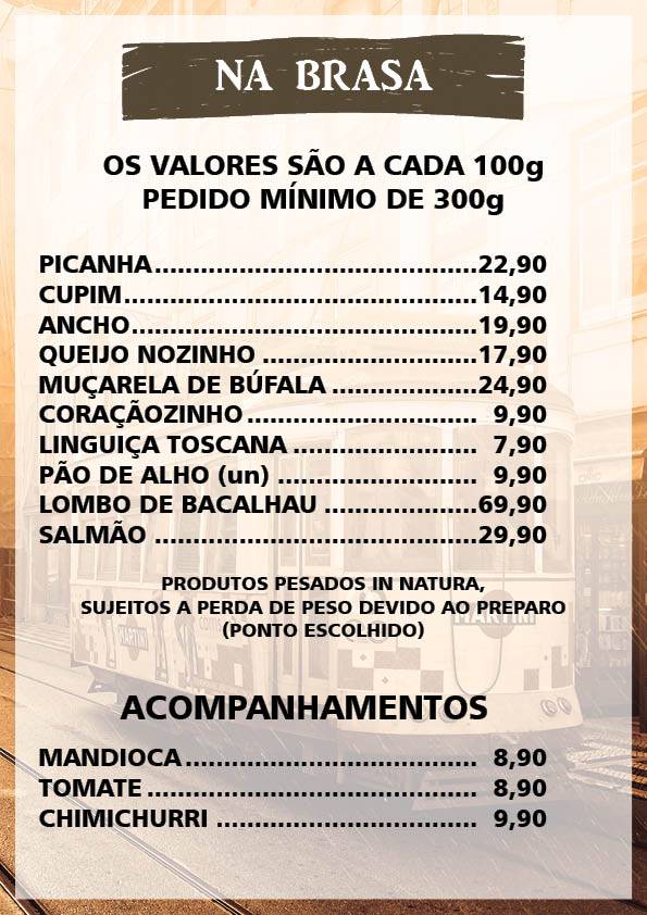 Tasca Do Portuga cardápio