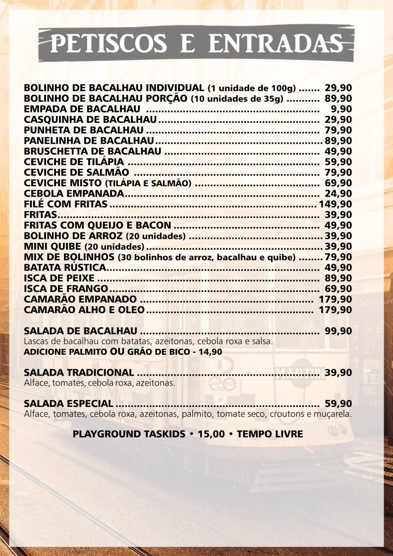 Tasca Do Portuga cardápio