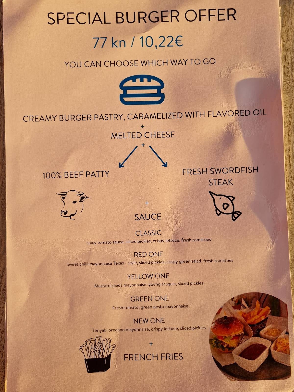 Menu di Tavern Nota Bene 