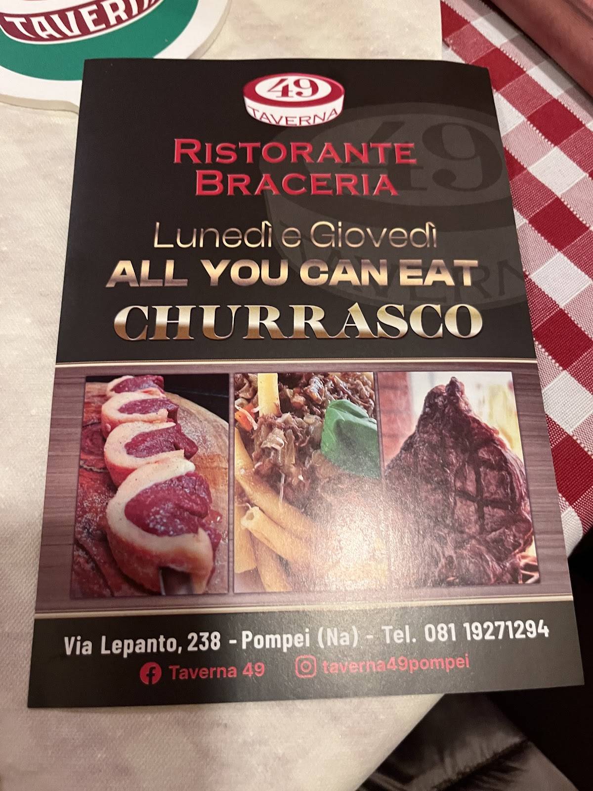 Menu di Taverna 49 