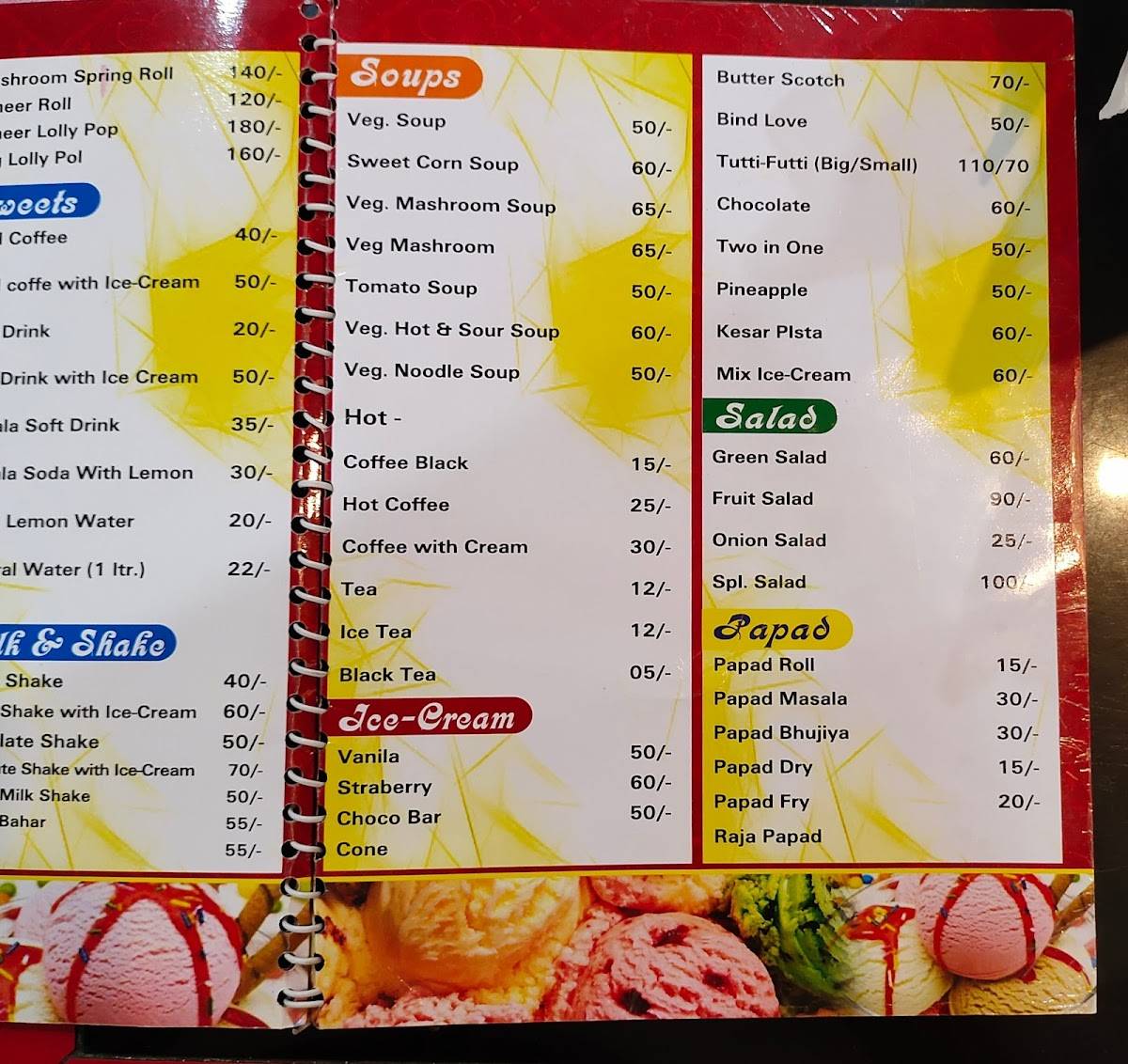 Tej Food Restaurant menu